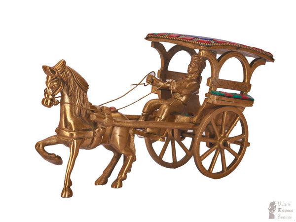 Brass Horse Cart