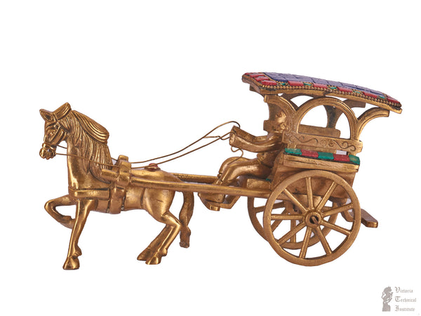 Brass Horse Cart