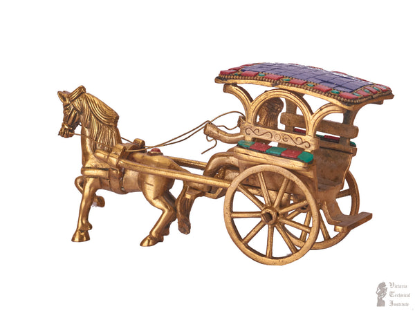 Brass Horse Cart