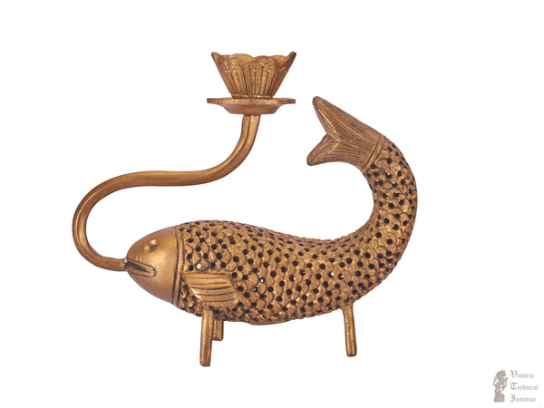 Brass Fish Candle Stand Holder