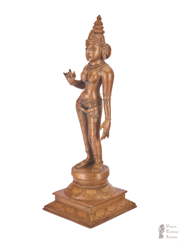 Bronze Standing Goddess Parvathi Statue