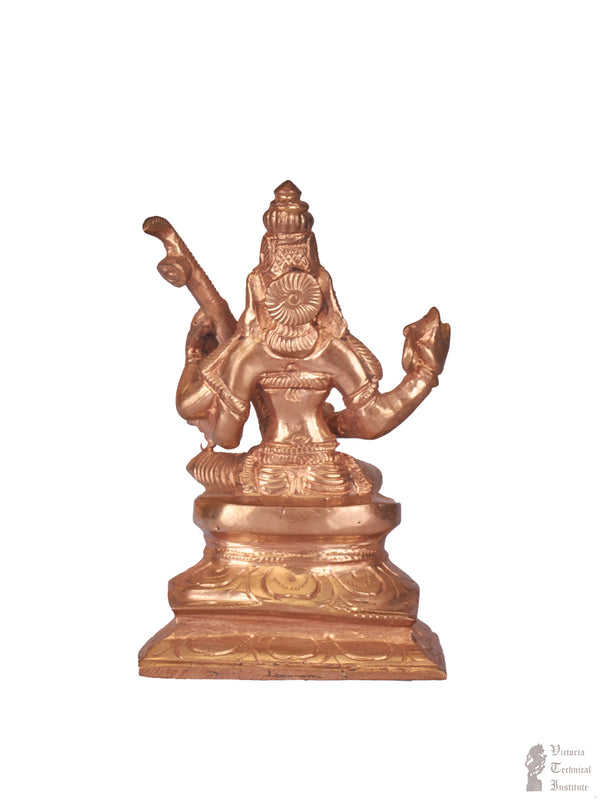 Bronze Sitting Saraswathi Statue