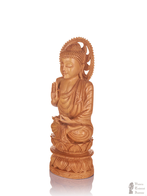 Handmade Sandal Wood Lord Buddha Statue