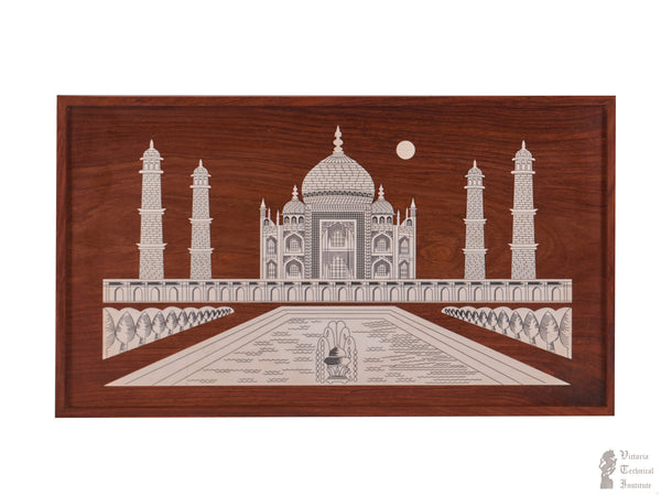 Handcrafted Wooden Inlay Work Tajmahal Wall Decor