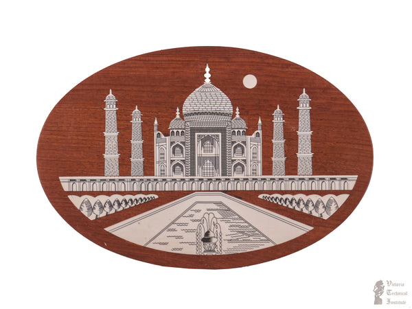 Handcrafted Wooden Inlay Work Tajmahal Wall Decor