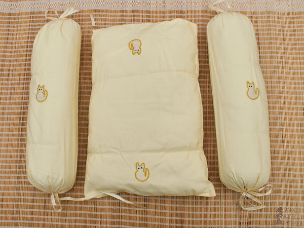 Hand Embroidered Bolster and Pillow set