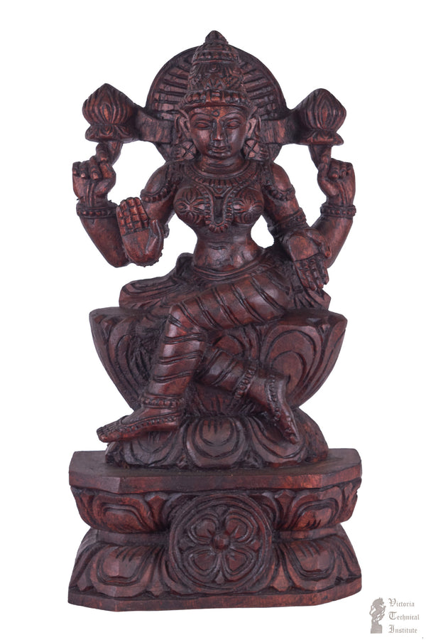 Handmade Wooden Lakshmi Statue