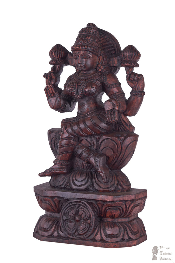 Handmade Wooden Lakshmi Statue