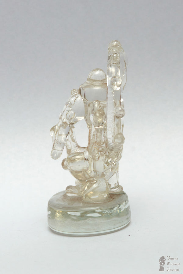 Glass Lord Ganesha Statue - Car Dashboard Showpiece