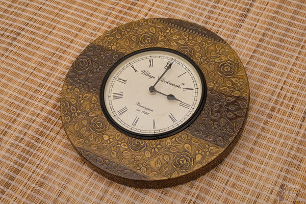 Handcrafted Wooden Vintage Wall Clock