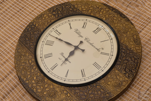 Handcrafted Wooden Vintage Wall Clock