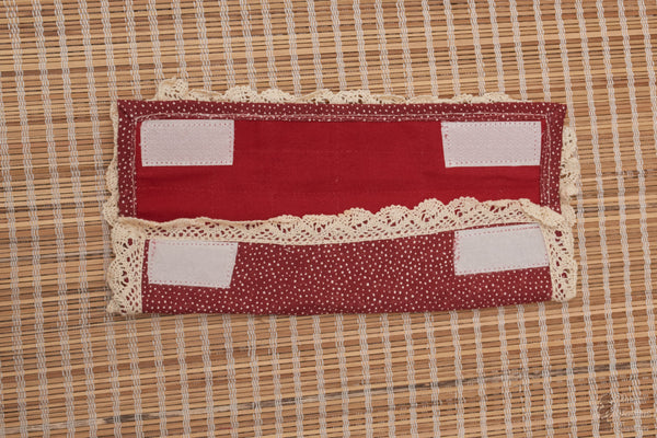 Cotton Fridge Handle Cover with Lace Work