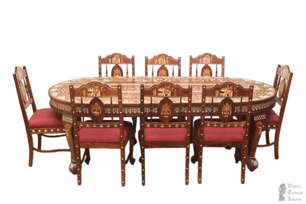 Handmade Wooden Dining Table Set