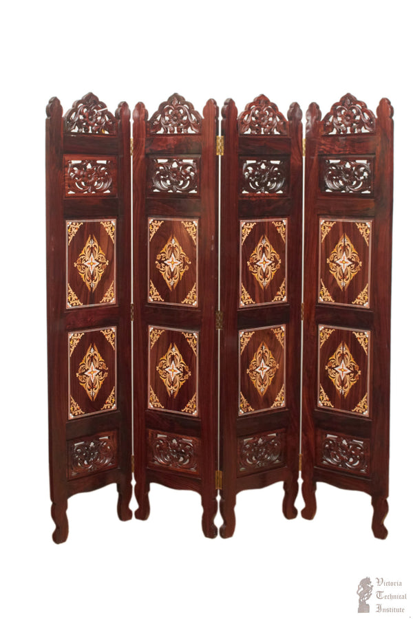 Handmade Wooden Inlaid Screen/Partitions/Room Divider