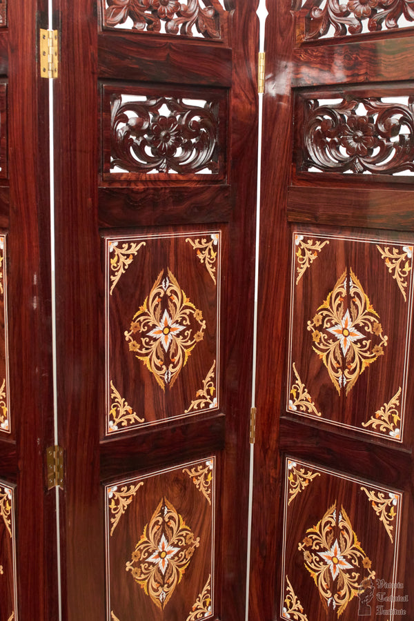 Handmade Wooden Inlaid Screen/Partitions/Room Divider