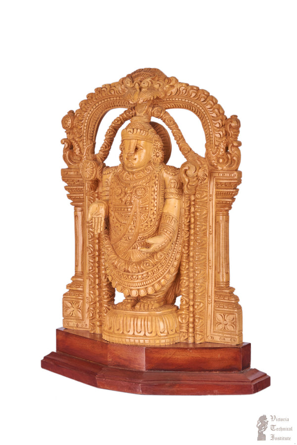 Handmade Wooden Perumal/Balaji Statue