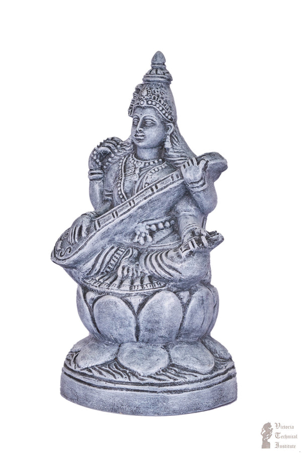 Handmade Papermache  Saraswathi Statue