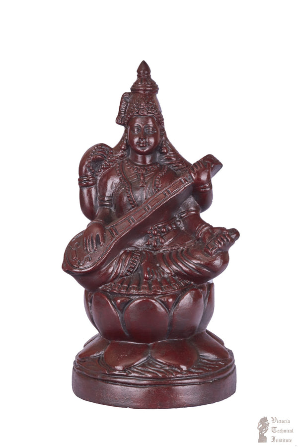 Handmade Papermache Saraswathi Statue