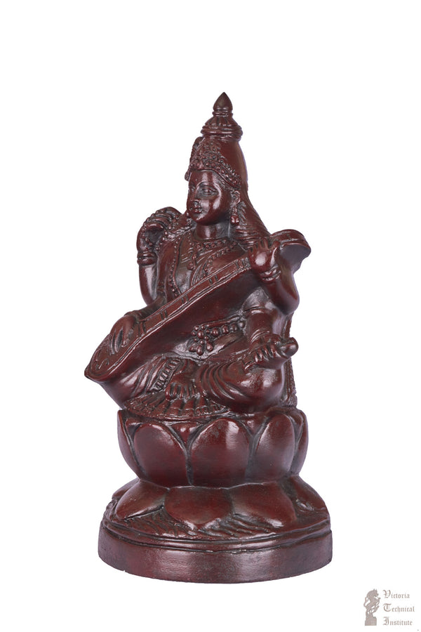 Handmade Papermache Saraswathi Statue