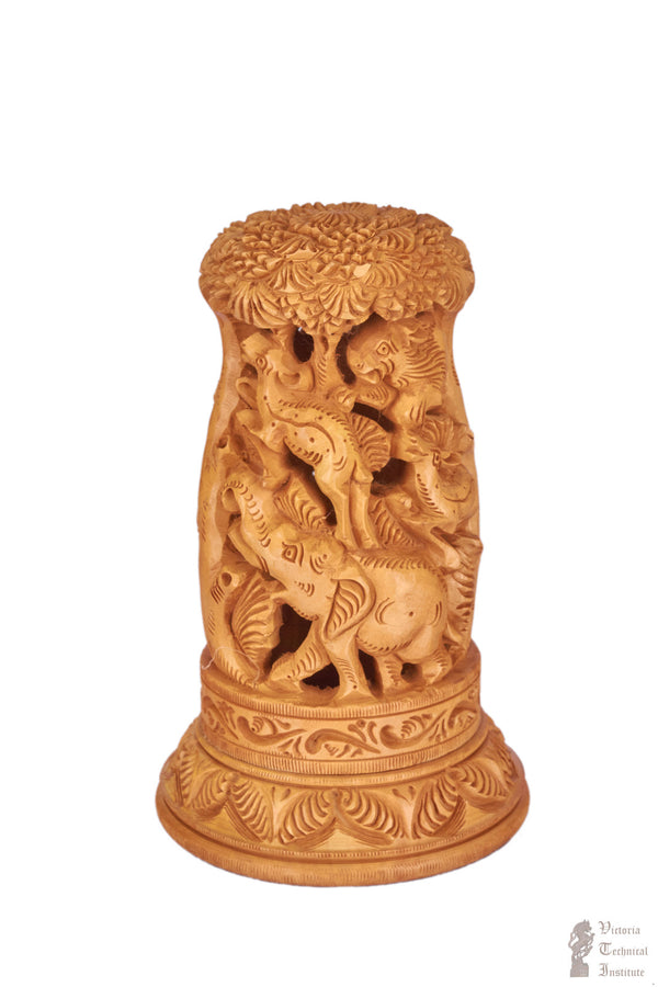 Handmade Wooden Carved Showpiece
