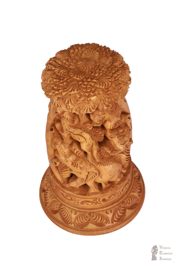 Handmade Wooden Carved Showpiece