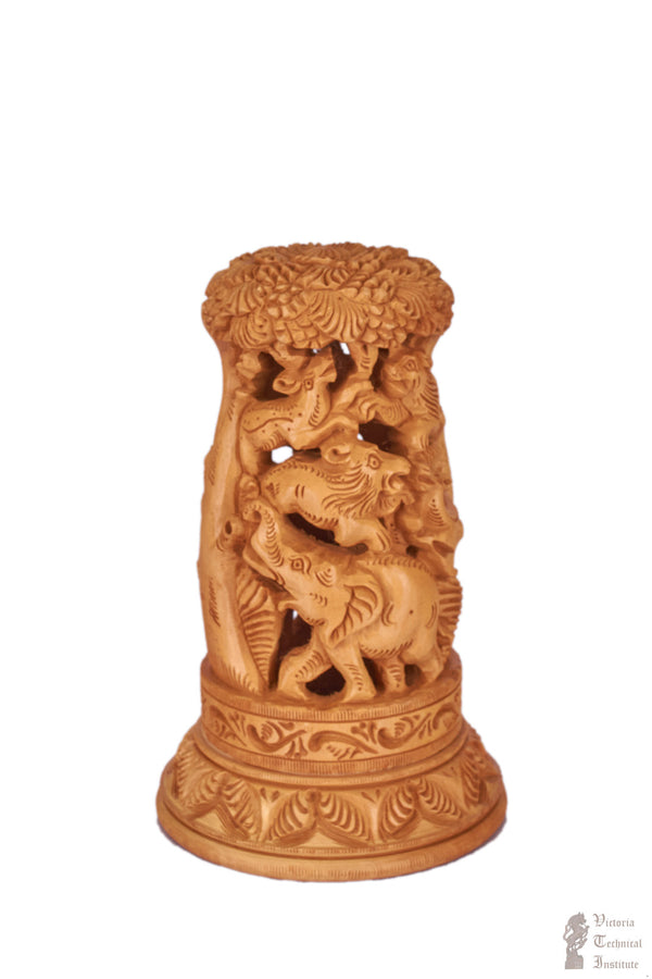Handmade Wooden Carved Showpiece