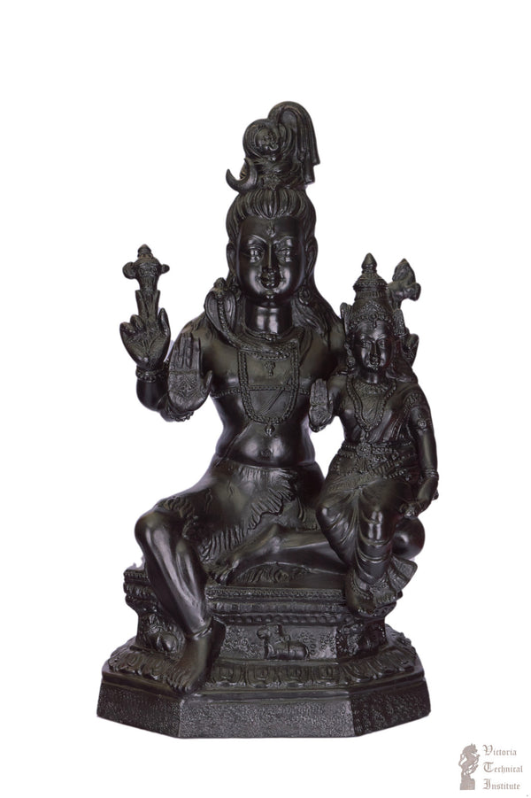 Handmade Paper Mache Shiva & Parvathi Golu Doll