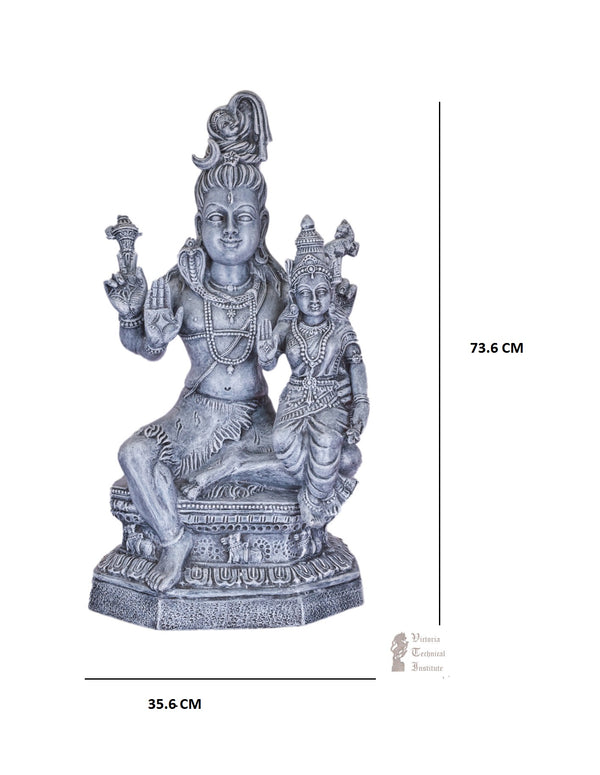 Handmade Paper Mache Shiva & Parvathi Golu Doll