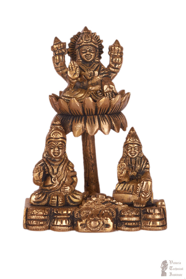 Brass Kubera Lakshmi Statue