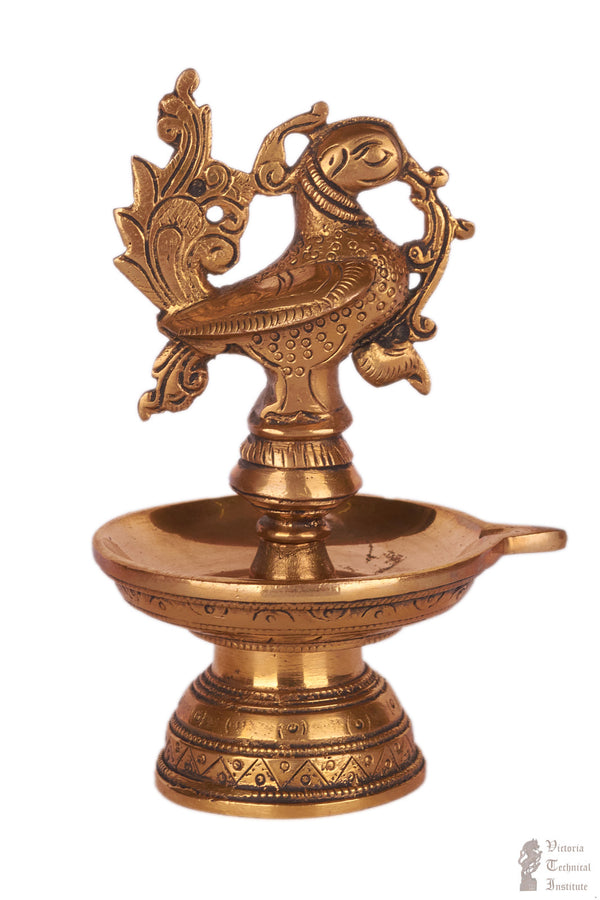 Brass Annam Bird Design Oil Lamp Diya Vilakku