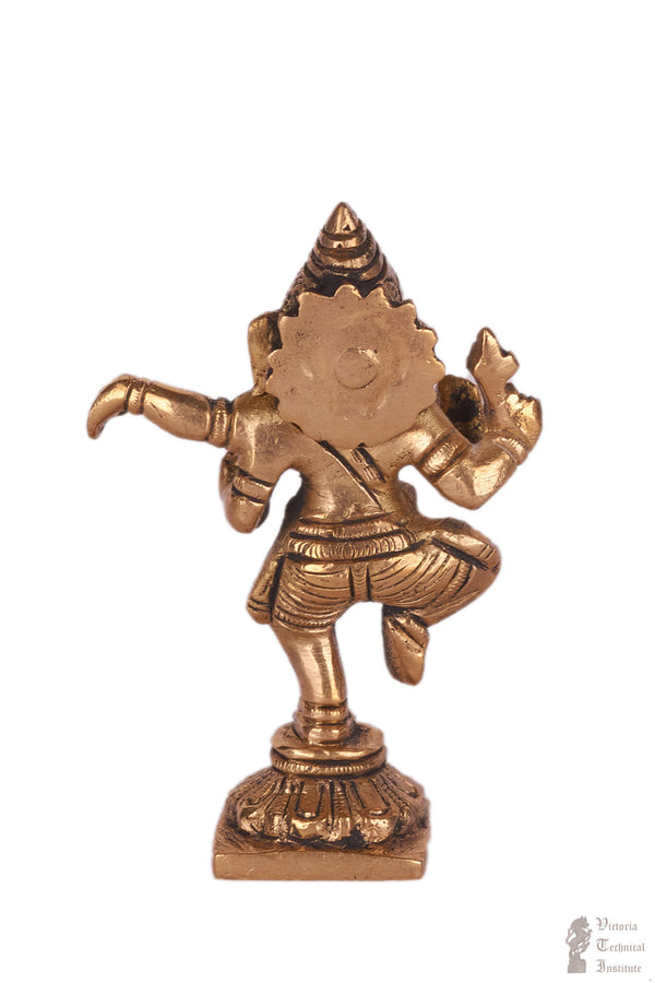 Brass Small Dancing Ganesha Statue