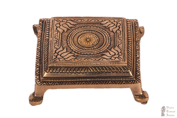 Brass Pooja Stand With Antique Design