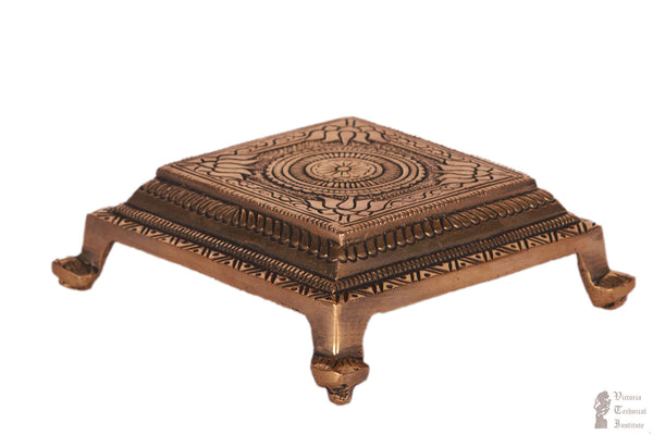 Brass Pooja Stand With Antique Design