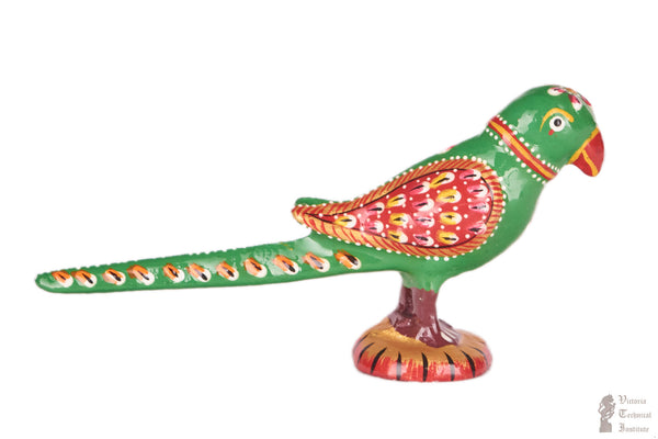 Handmade Meenakari Design Metal Parrot