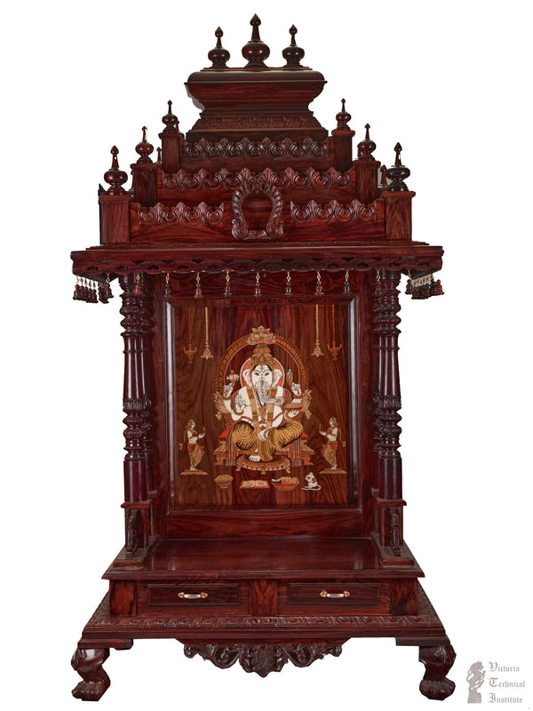 Handmade Wooden Ganesha Mandapam